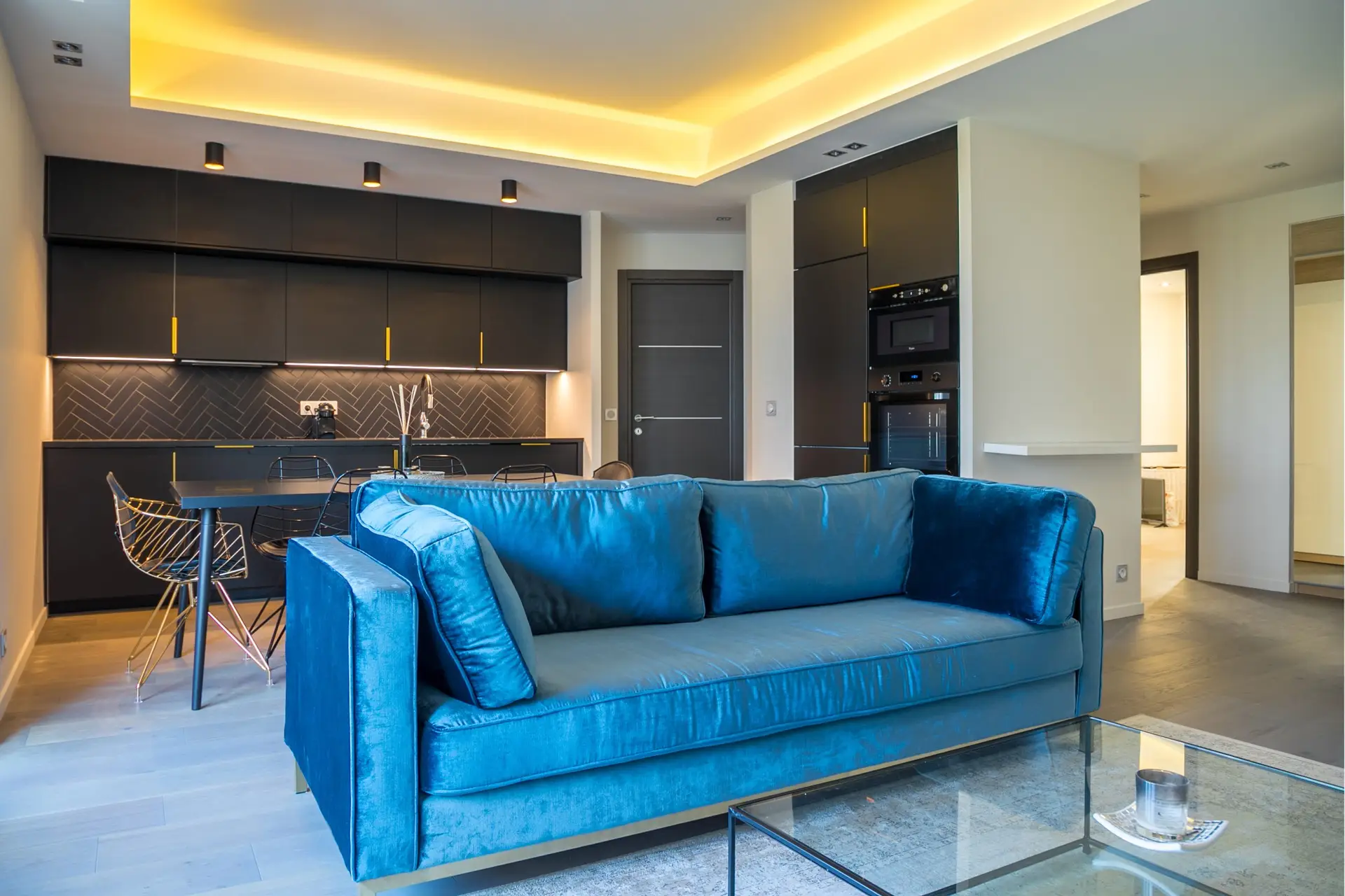Séjour, appartement Jules, quartier Basse Californie à Cannes